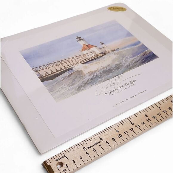 'Lights of the Great Lakes' Signed Print by Randall Higdon - St. Joseph Pier - Picture 3 of 5